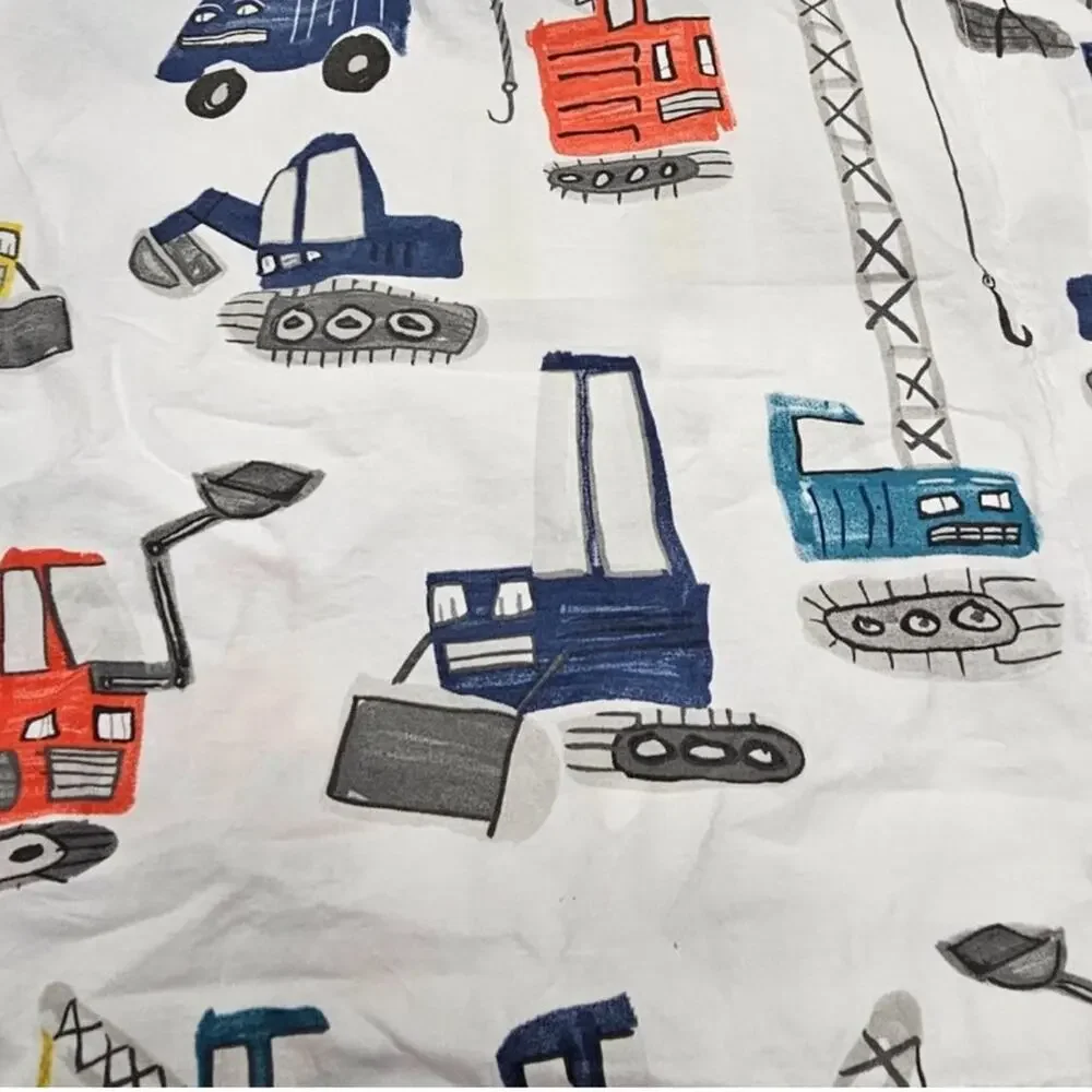 Pottery Barn Kids JAX Construction Crane Sheets 1 flat sheet